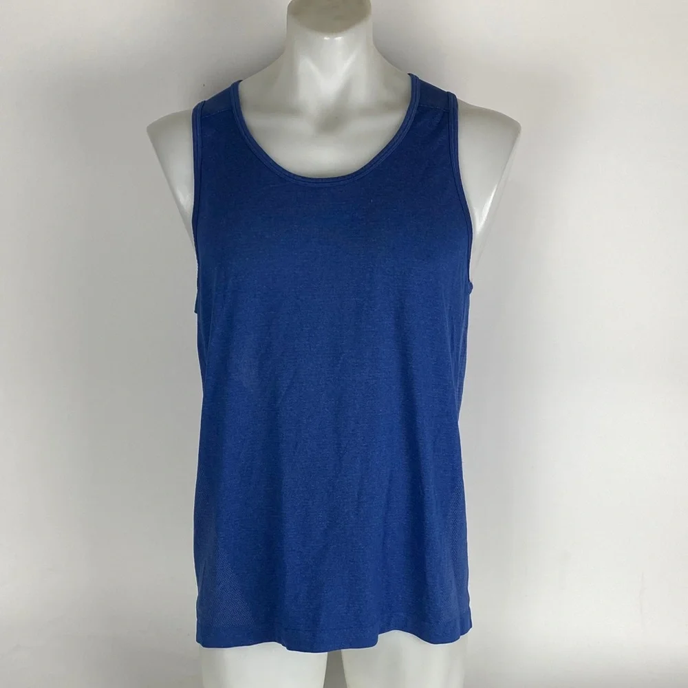 Lululemon Tank Top Men’s Large Blue Sleeveless Athletic Running Training Workout - Picture 1 of 9